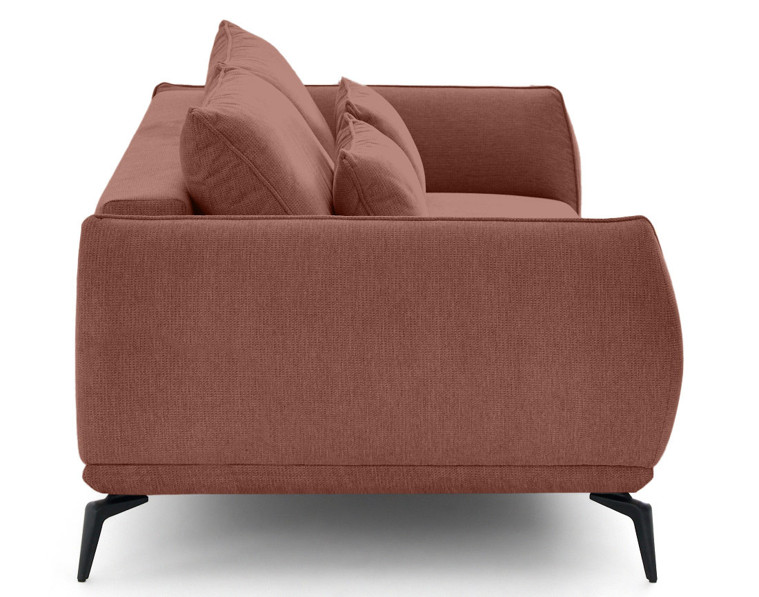 Canapé droit 3 places convertible en tissu texturé Arica Canapé droit 3 places convertible en tissu texturé Arica