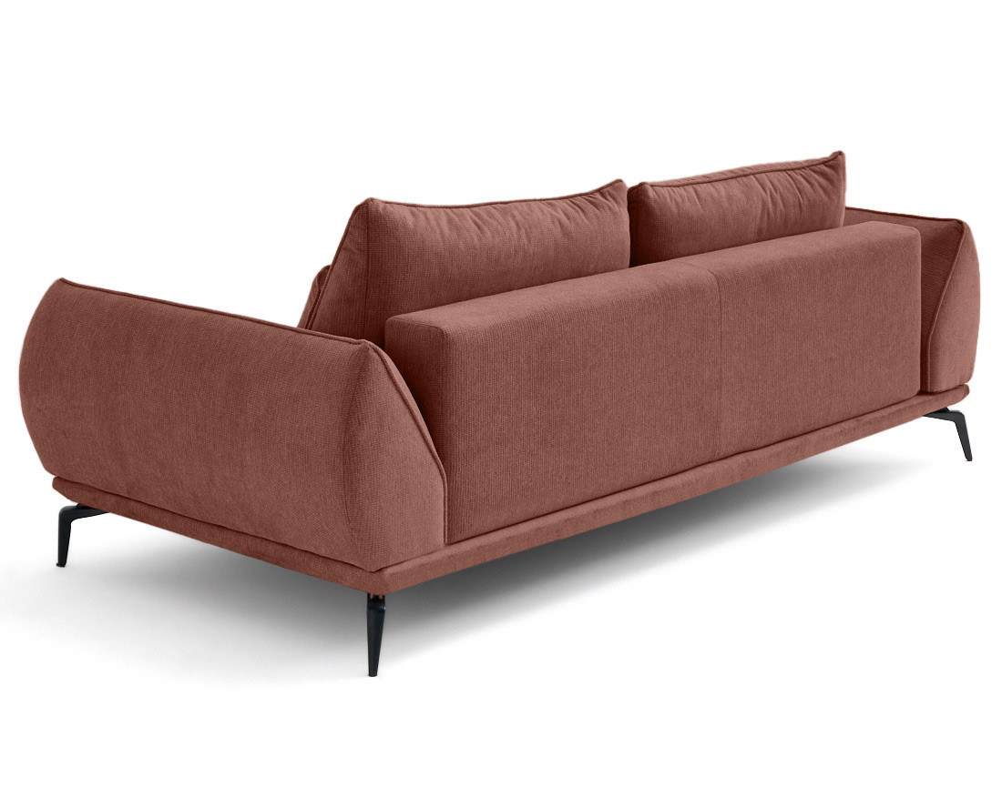 Canapé droit 3 places convertible en tissu texturé Arica Canapé droit 3 places convertible en tissu texturé Arica