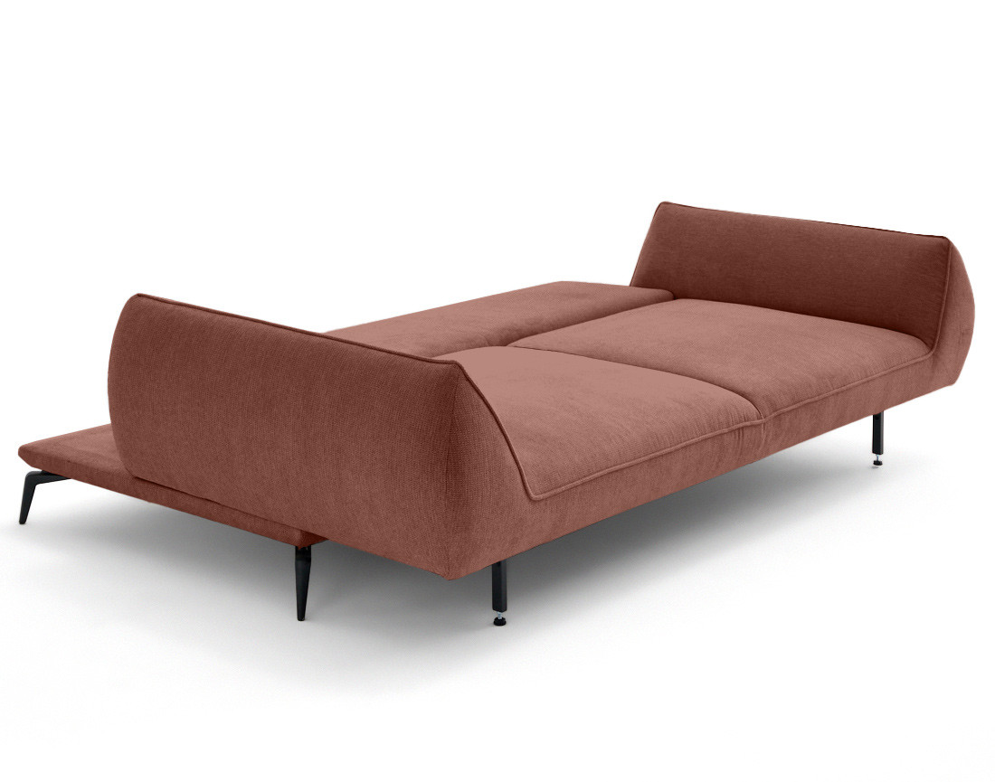 Canapé droit 3 places convertible en tissu texturé Arica Canapé droit 3 places convertible en tissu texturé Arica