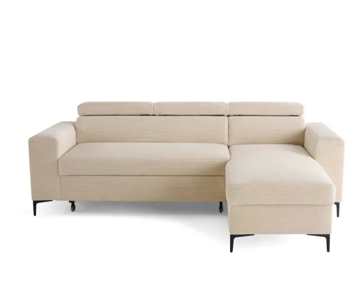 Canapé 4 places convertible, têtières et coffre de rangement Ceylan Canapé 4 places convertible, têtières et coffre de rangement Ceylan