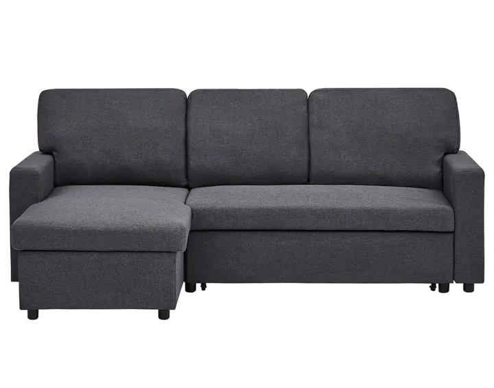 Canapé d’angle 4 places en tissu convertible avec coffre Meiya Canapé d’angle 4 places en tissu convertible avec coffre Meiya