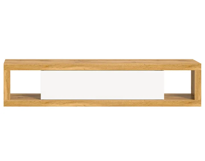 Meuble tv 1 porte bois et blanc 180 cm Ethan Meuble tv 1 porte bois et blanc 180 cm Ethan