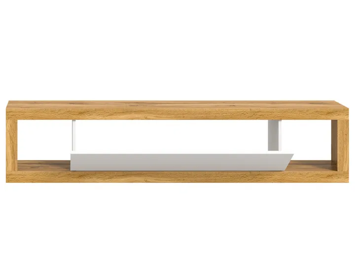 Meuble tv 1 porte bois et blanc 180 cm Ethan Meuble tv 1 porte bois et blanc 180 cm Ethan