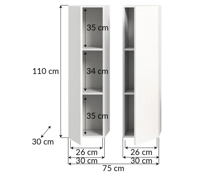 2 armoires murales blanc 110 cm Ethan 2 armoires murales blanc 110 cm Ethan