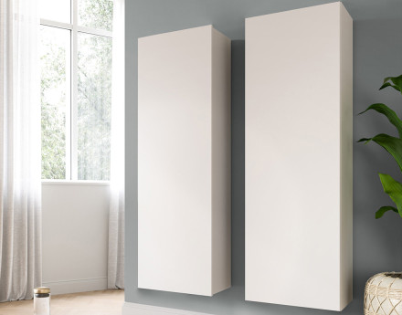 2 armoires murales blanc 110 cm Ethan