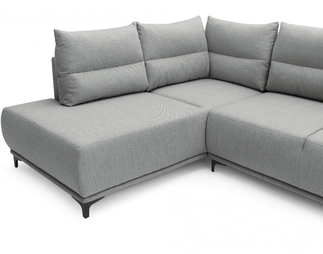 Arya - canapé d'angle convertible - avec coffre - 5 places - style contemporain - gauche