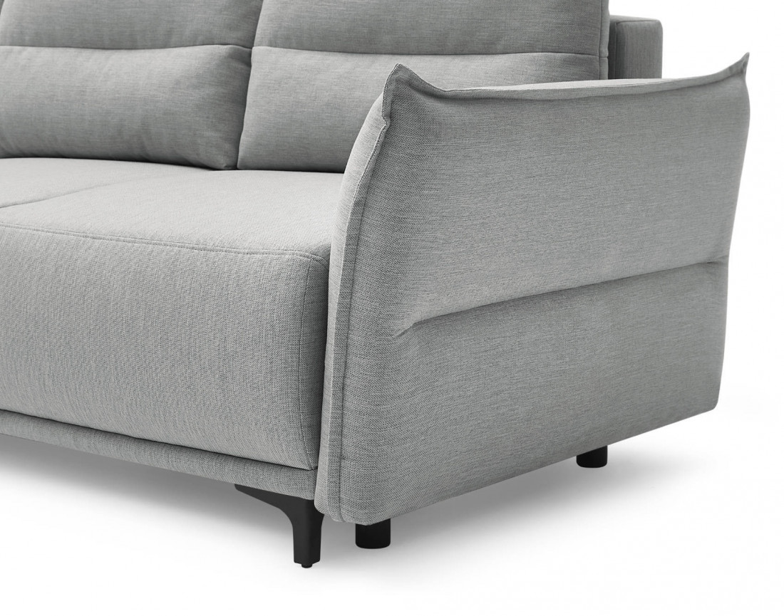 Arya - canapé d'angle convertible - avec coffre - 5 places - style contemporain - gauche