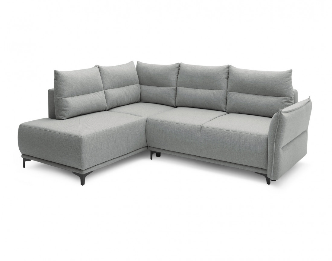 Arya - canapé d'angle convertible - avec coffre - 5 places - style contemporain - gauche