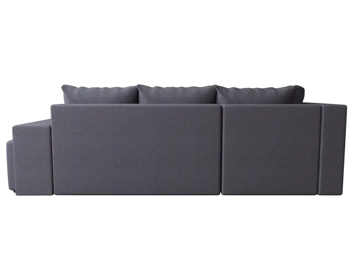 Canapé d'angle gauche 4 places convertible avec coffre, étagère et poufs en tissu Libbie Canapé d'angle gauche 4 places convertible avec coffre, étagère et poufs en tissu Libbie