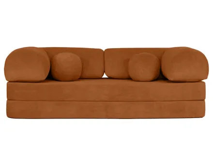 Canapé 3 places convertible en velours texturé Nebula