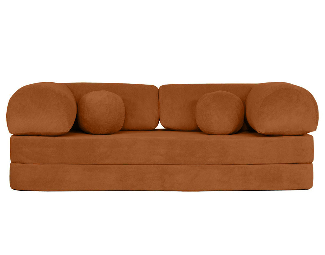 Canapé 3 places convertible en velours texturé Nebula