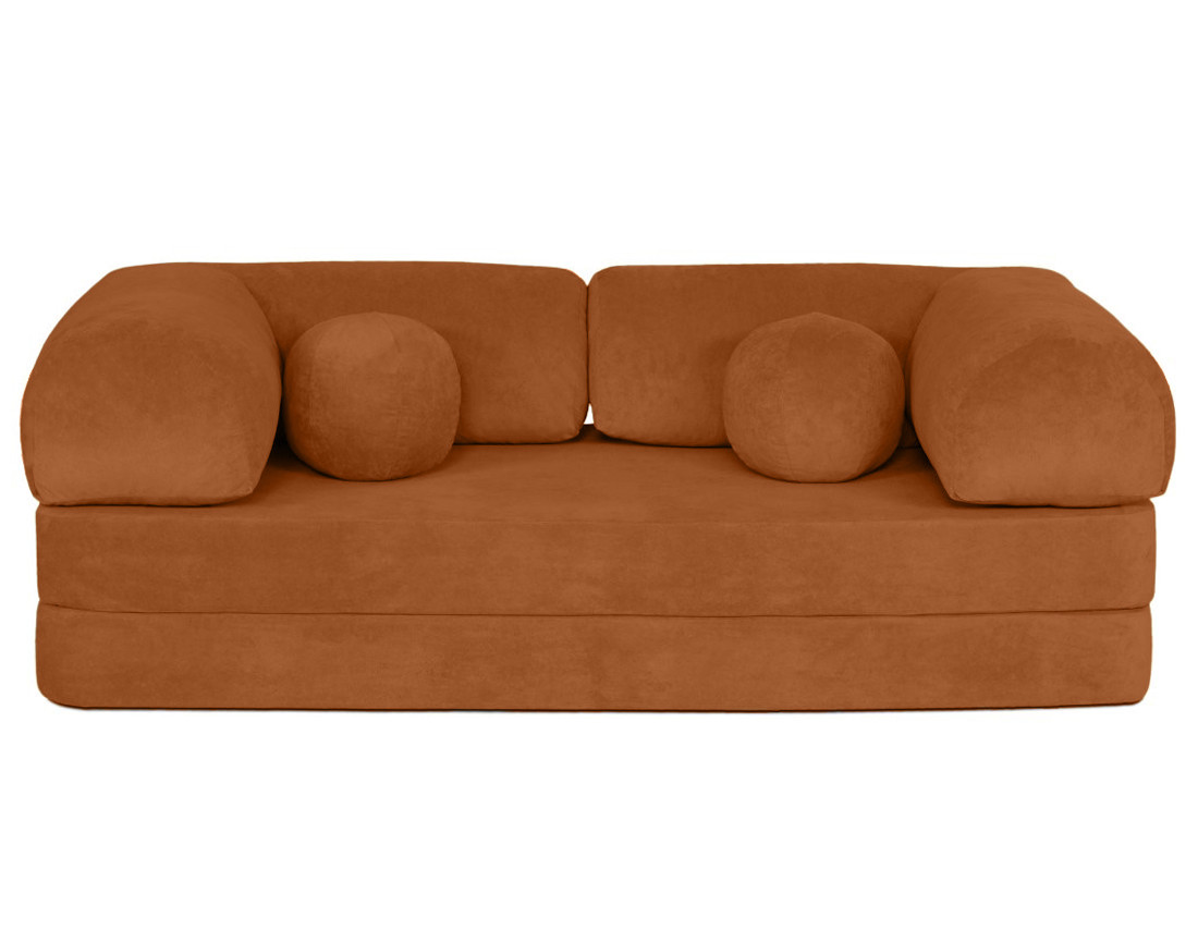 Canapé 3 places convertible en velours texturé Nebula