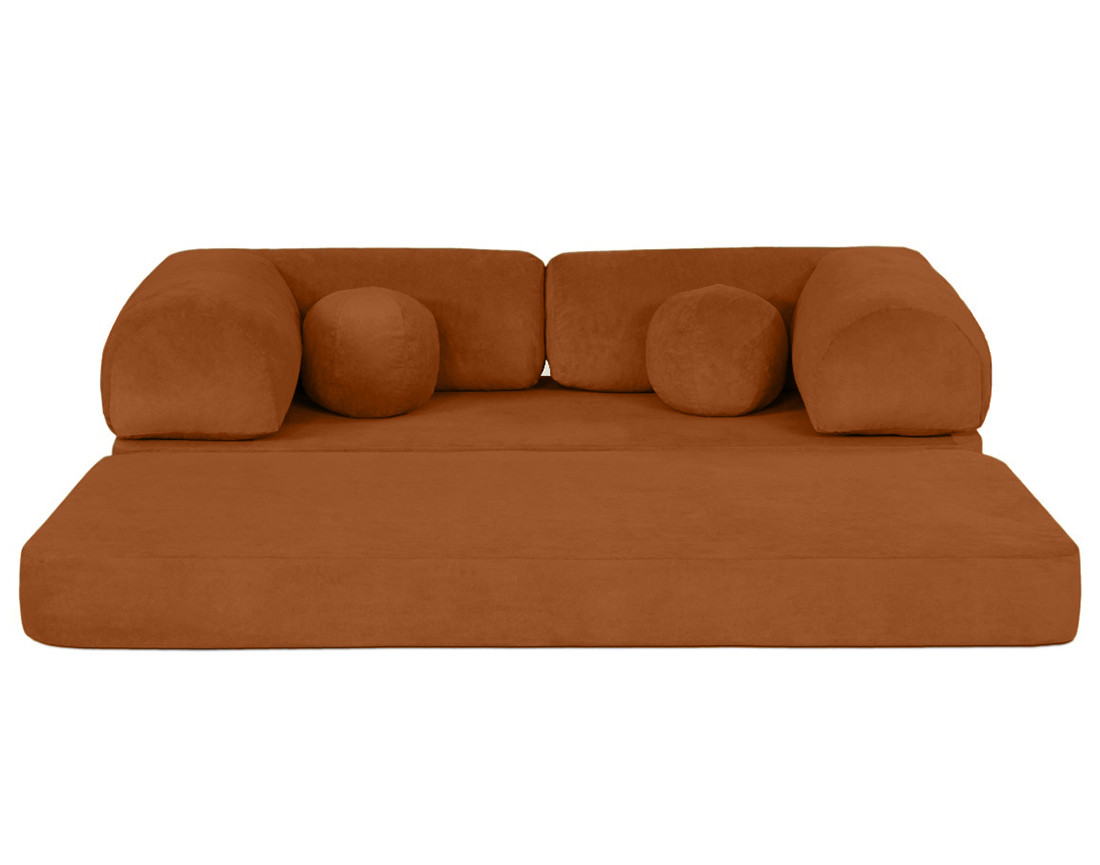 Canapé 3 places convertible en velours texturé Nebula