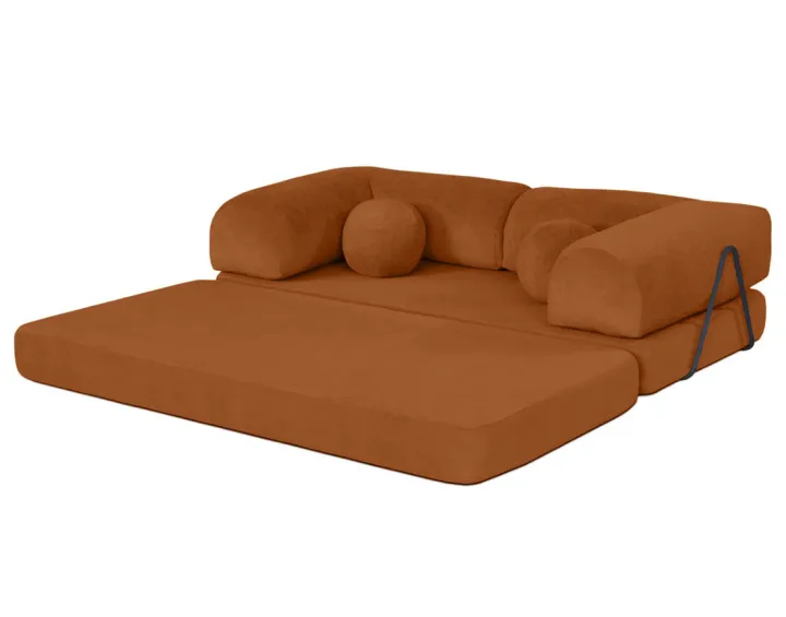 Canapé 3 places convertible en velours texturé Nebula Canapé 3 places convertible en velours texturé Nebula