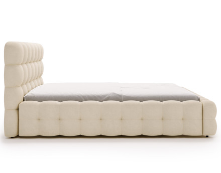 Lit coffre 180x200 cm sommier inclus en velours Darling