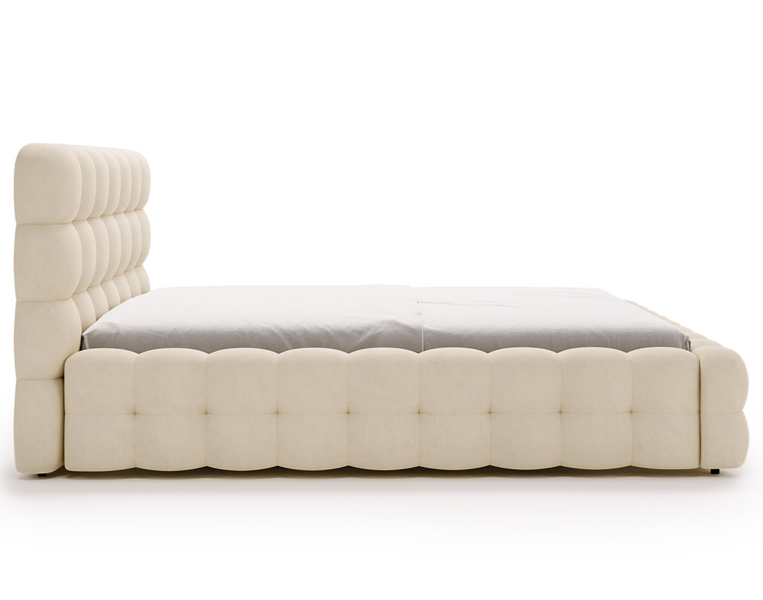 Lit coffre 180x200 cm sommier inclus en velours Darling