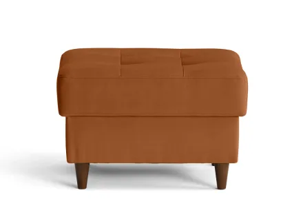 Pouf en velours pieds en bois Anna
