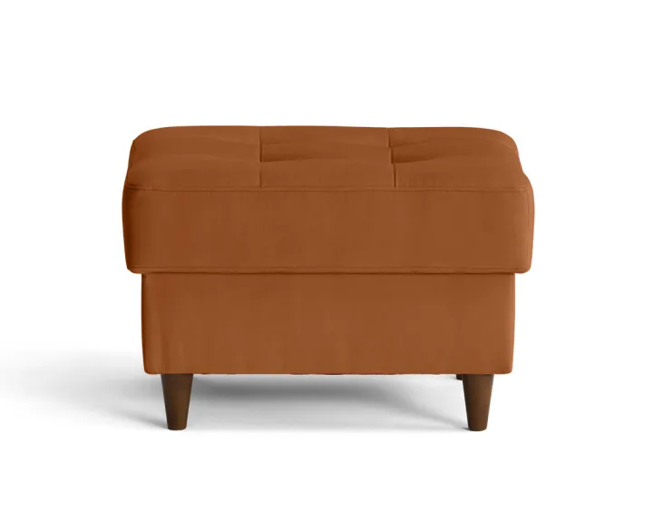 Pouf en velours pieds en bois Anna Pouf en velours pieds en bois Anna