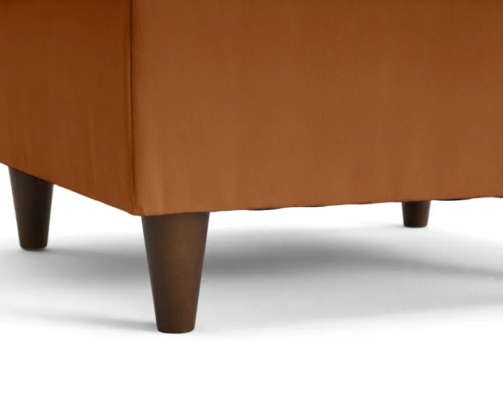Pouf en velours pieds en bois Anna Pouf en velours pieds en bois Anna