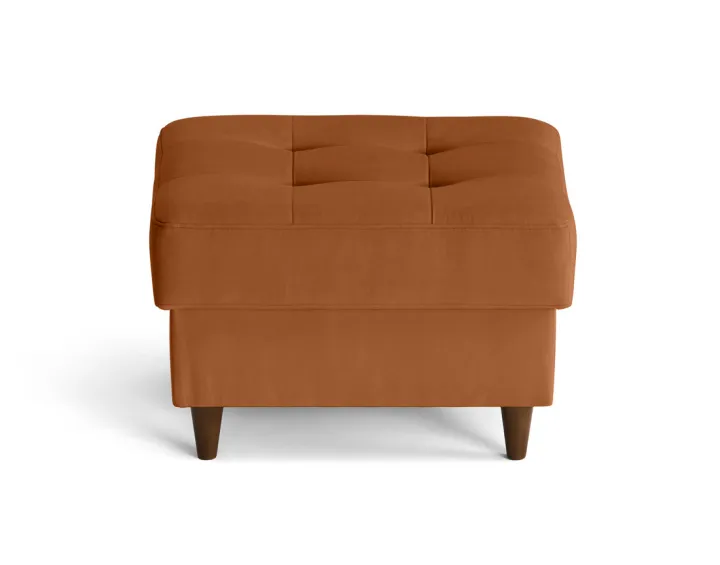 Pouf en velours pieds en bois Anna Pouf en velours pieds en bois Anna