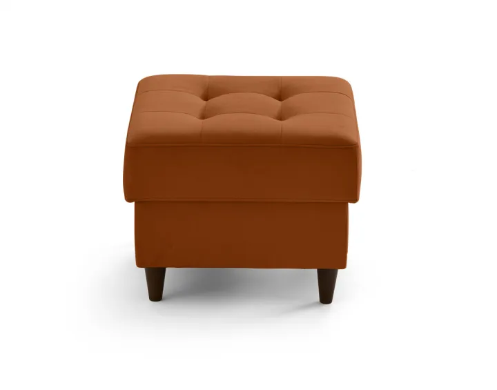 Pouf en velours pieds en bois Anna Pouf en velours pieds en bois Anna