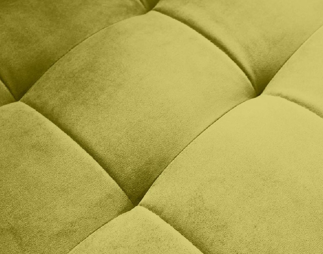 Canapé d'angle droit 5 places convertible en velours Anna