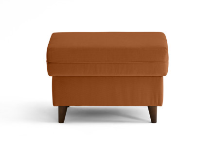 Pouf en velours pieds en bois Brooke