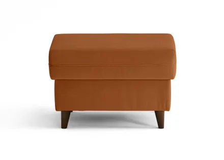 Pouf en velours pieds en bois Brooke