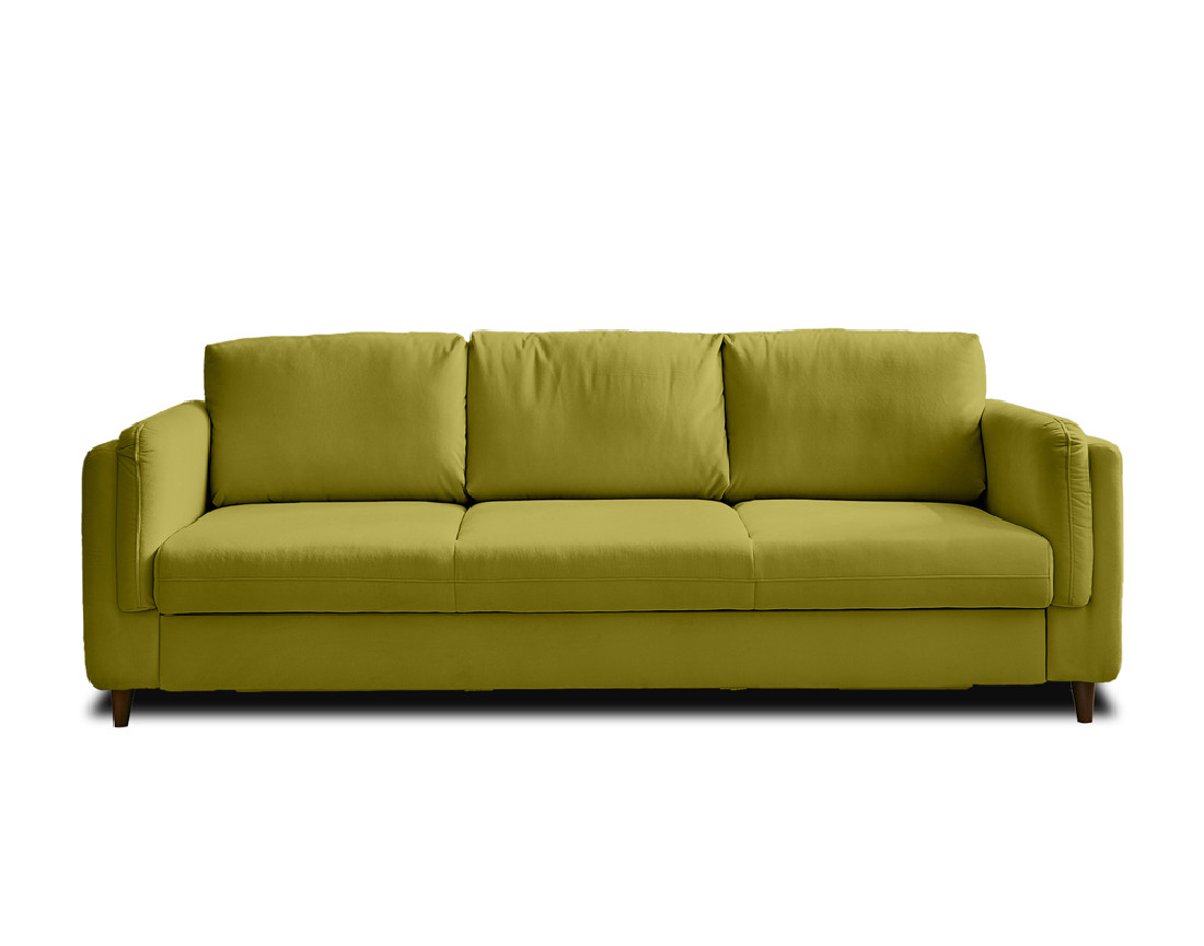 Canapé 3 places convertible en velours Brooke