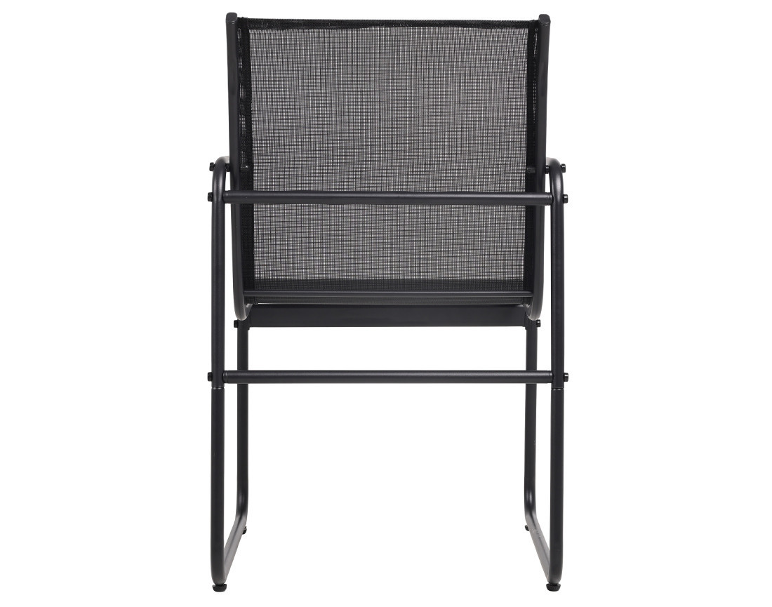Ensemble table et chaises jardin 6 personnes noir et gris Murillo