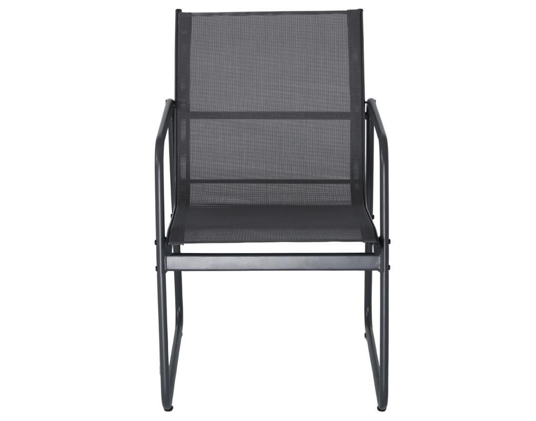 Ensemble table et chaises jardin 6 personnes noir et gris Murillo