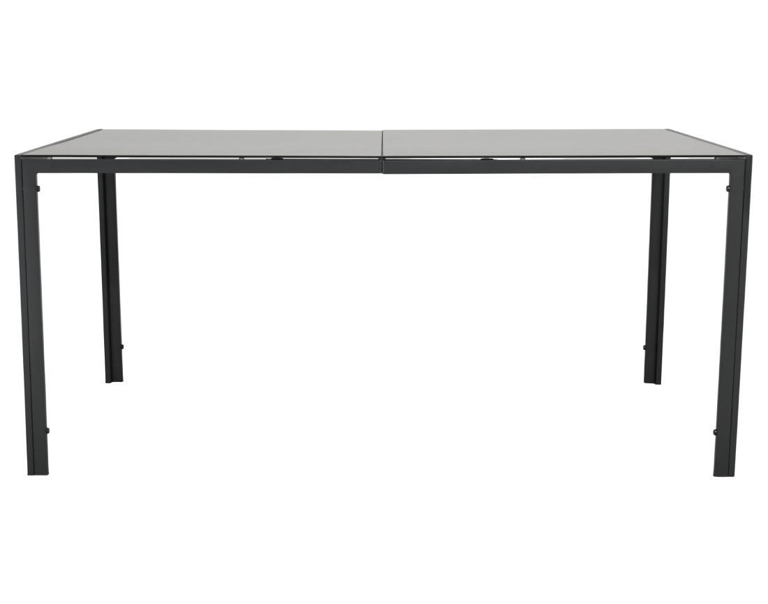 Ensemble table et chaises jardin 6 personnes noir et gris Murillo