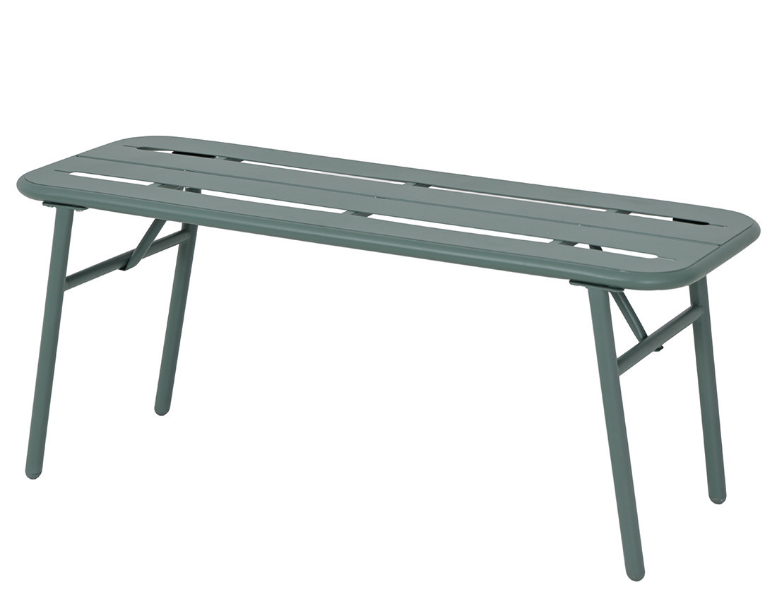 Ensemble table et bancs de jardin 4 personnes vert Ribola