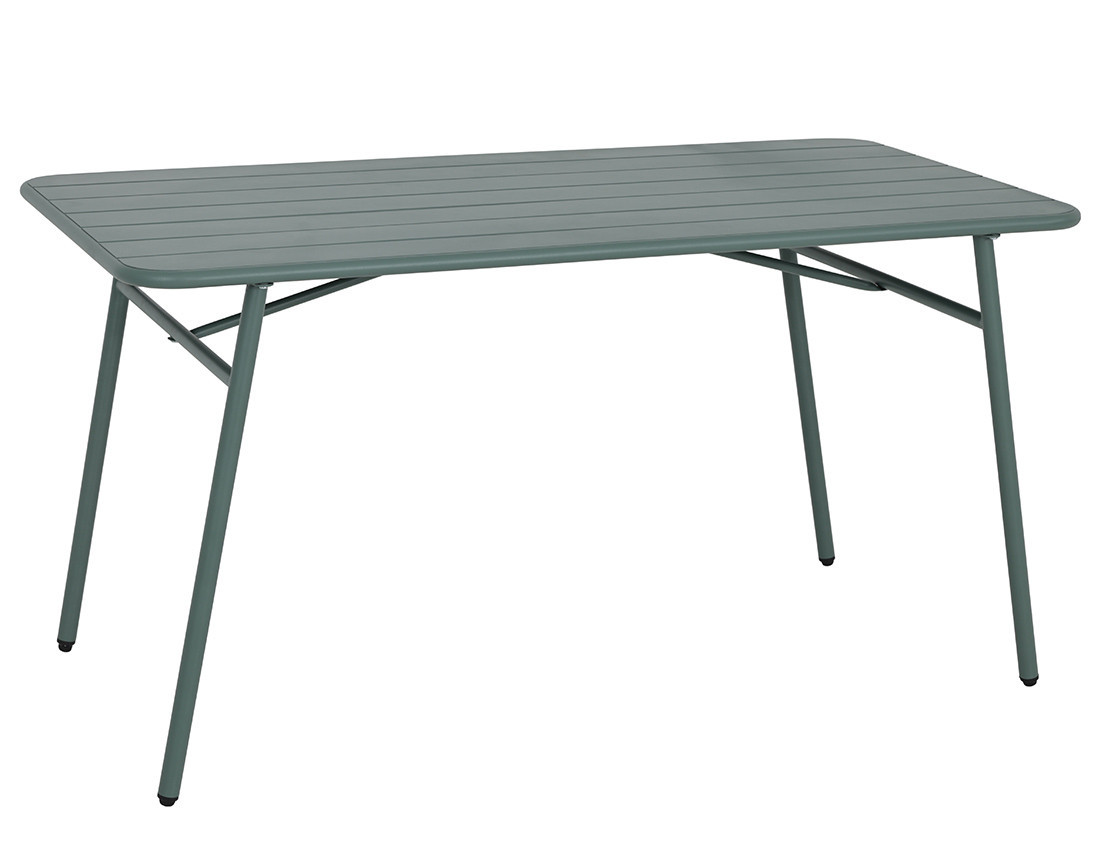 Ensemble table et bancs de jardin 4 personnes vert Ribola