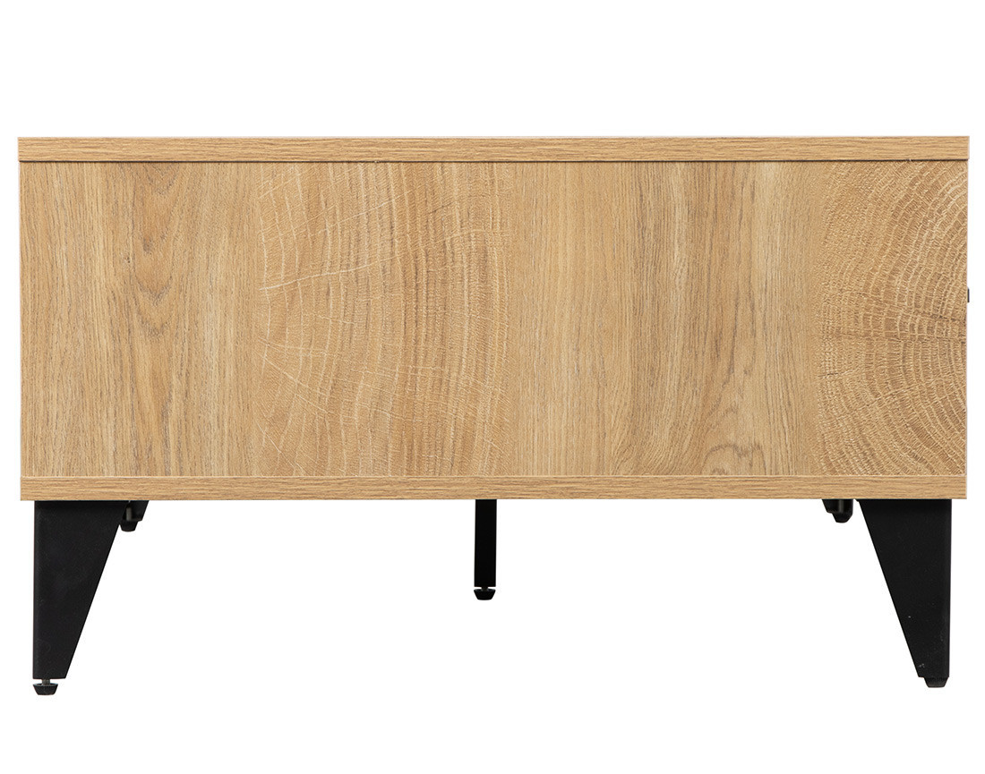 Table basse bois et métal noir 110 cm Tribeca