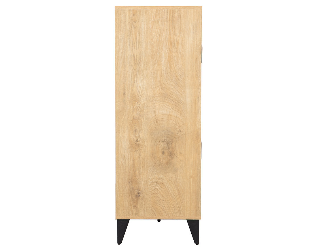 Buffet haut bois et métal noir 100x112 cm Tribeca