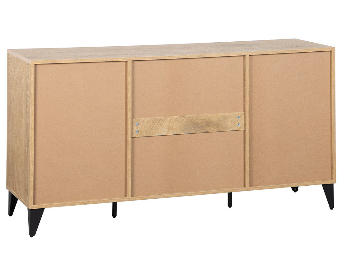 Buffet bas bois et métal noir 140 cm Tribeca