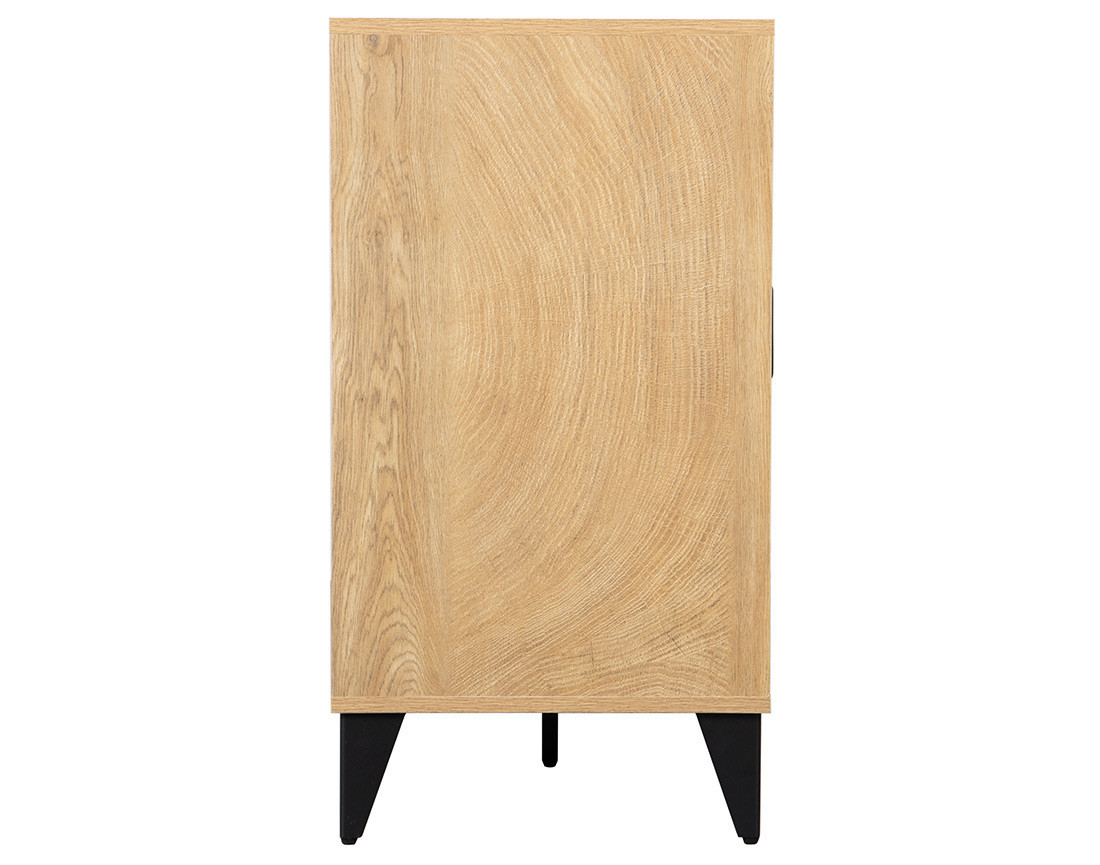 Buffet bas bois et métal noir 140 cm Tribeca