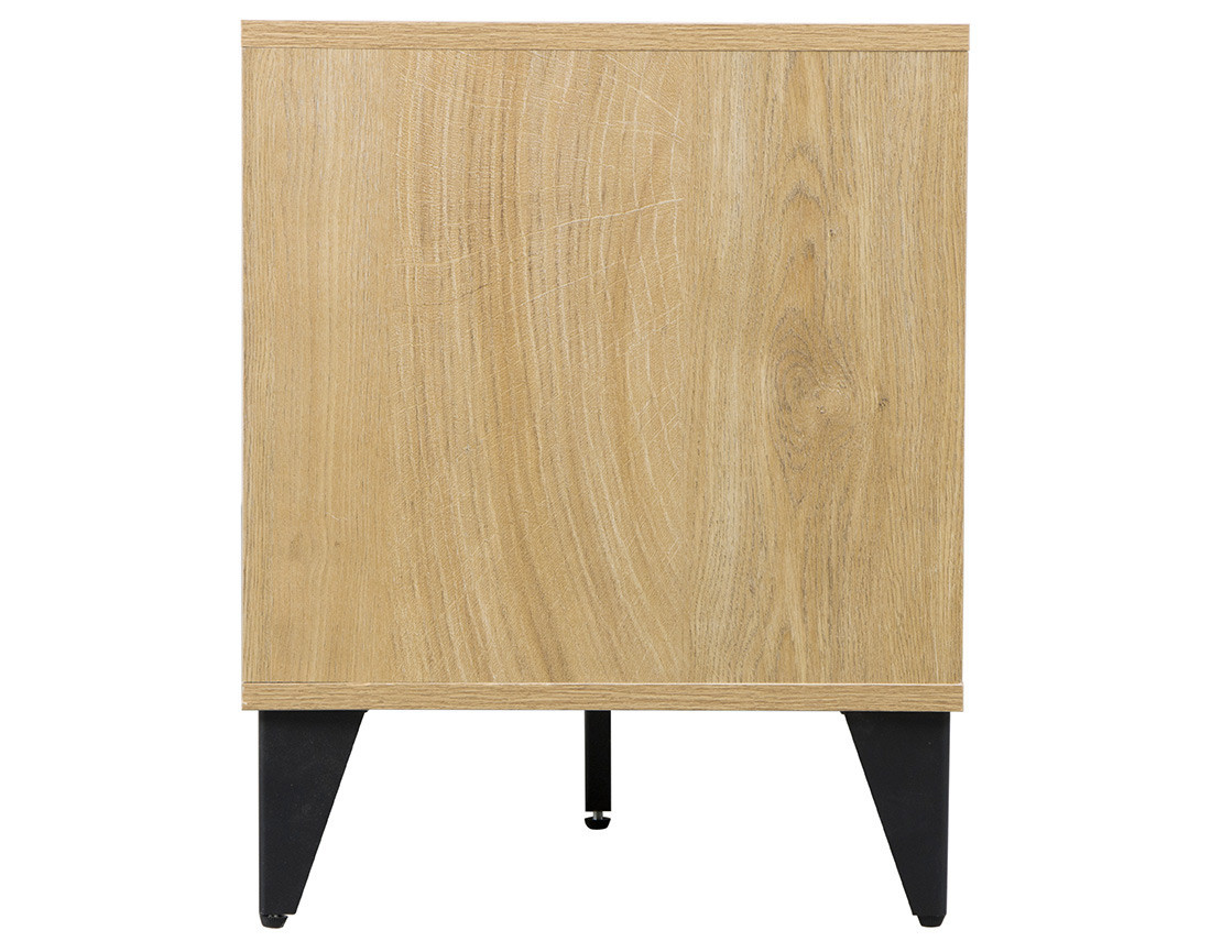 Meuble tv bois et métal noir 160 cm Tribeca