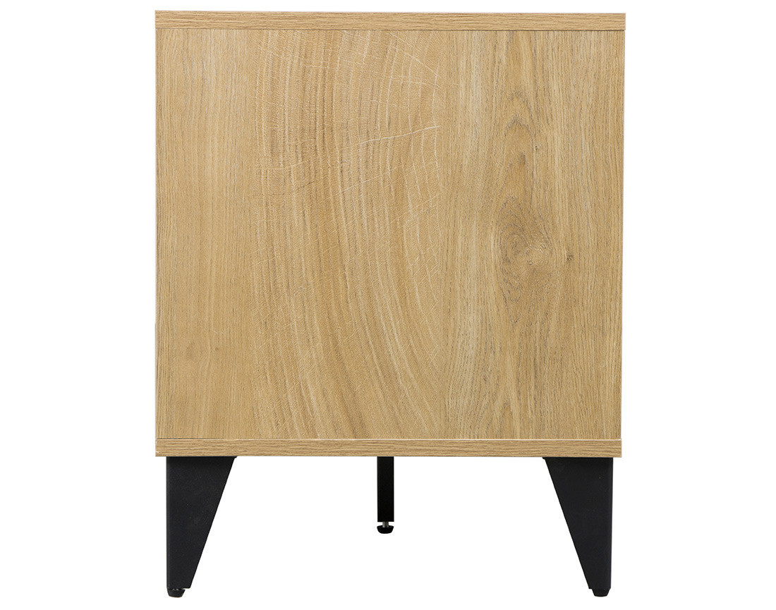 Meuble tv bois et métal noir 200 cm Tribeca