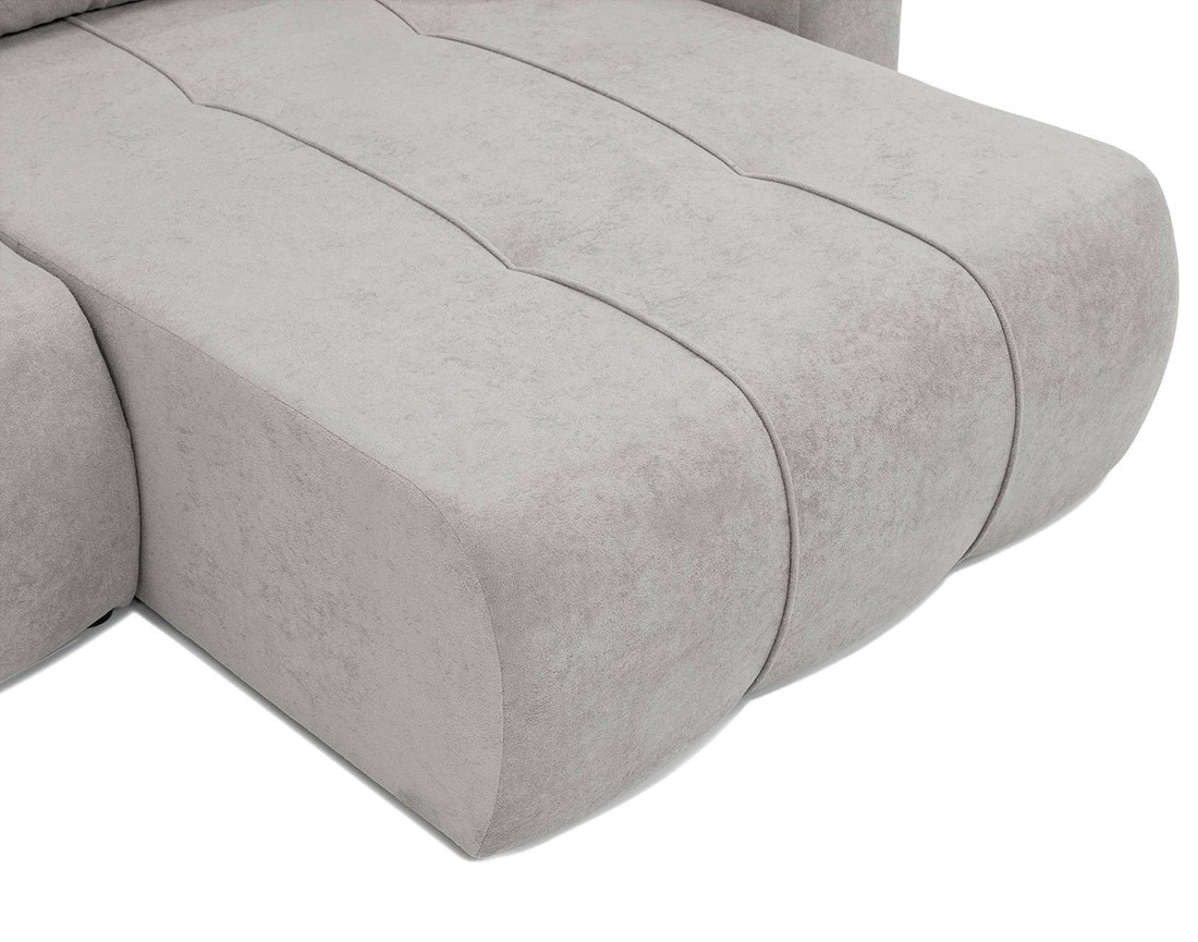 Canapé d'angle réversible 5 places convertible avec coffre en tissu Nicole Canapé d'angle réversible 5 places convertible avec coffre en tissu Nicole