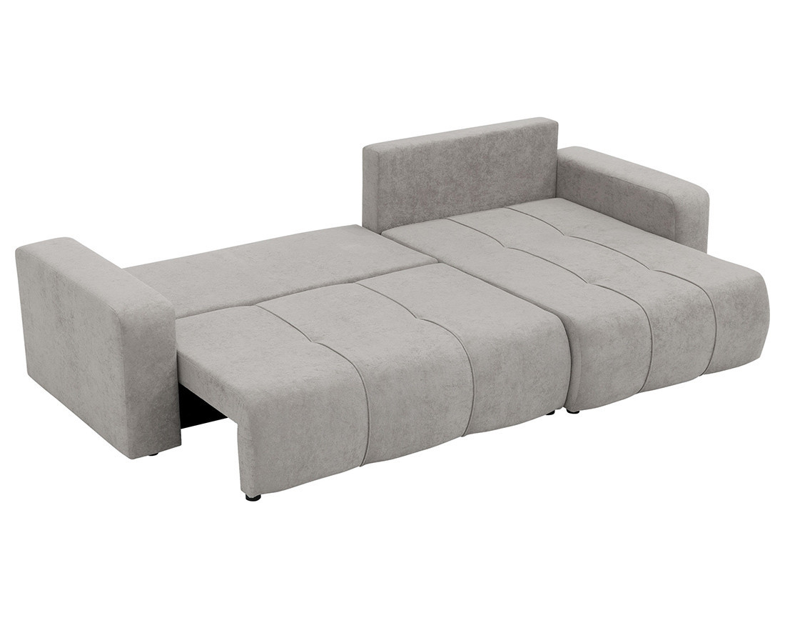 Canapé d'angle réversible 5 places convertible avec coffre en tissu Nicole Canapé d'angle réversible 5 places convertible avec coffre en tissu Nicole