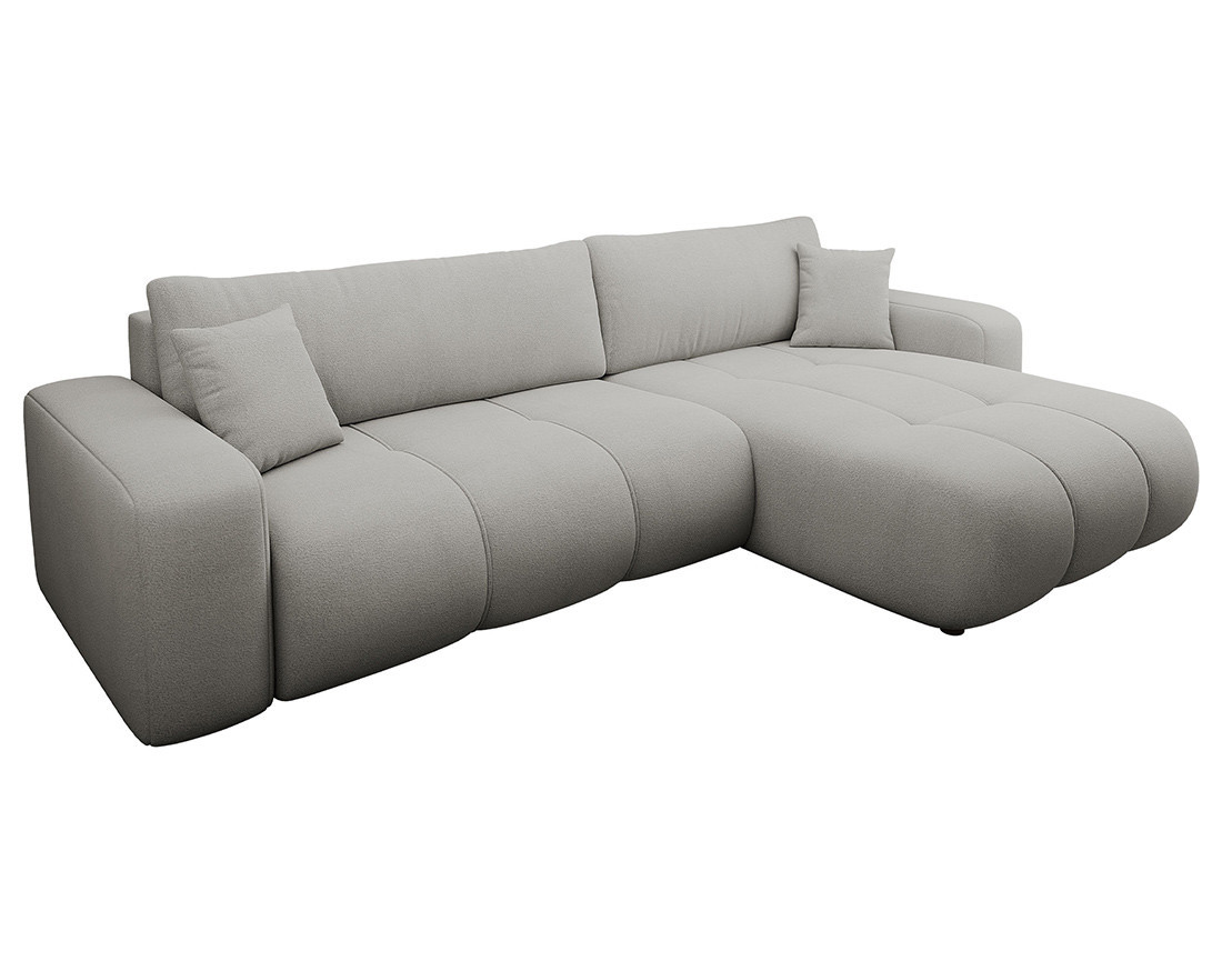 Canapé d'angle réversible 5 places convertible avec coffre en tissu Nicole Canapé d'angle réversible 5 places convertible avec coffre en tissu Nicole