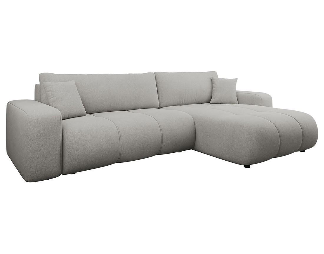 Canapé d'angle réversible 5 places convertible avec coffre en tissu Nicole Canapé d'angle réversible 5 places convertible avec coffre en tissu Nicole