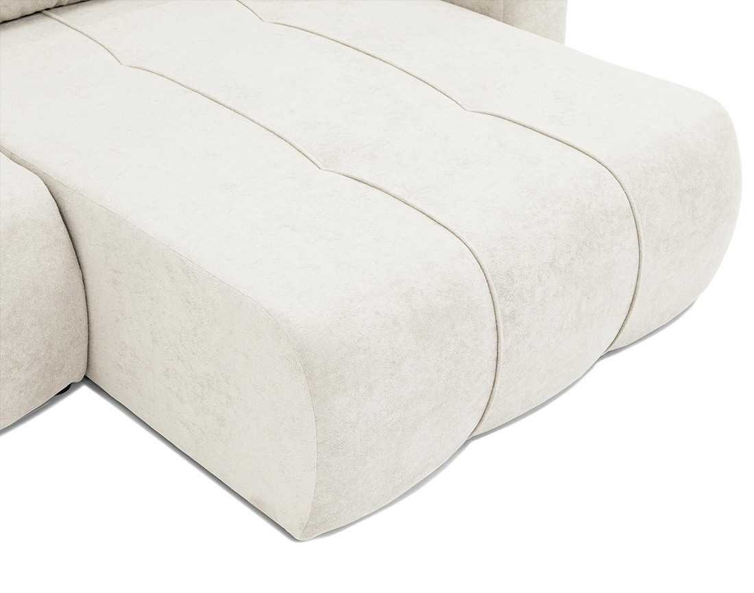 Canapé d'angle réversible 5 places convertible avec coffre en tissu Nicole Canapé d'angle réversible 5 places convertible avec coffre en tissu Nicole