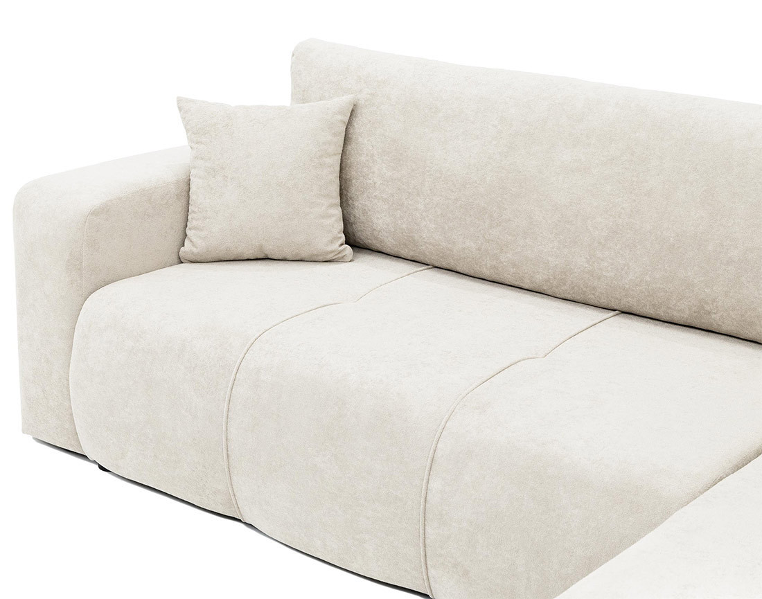 Canapé d'angle réversible 5 places convertible avec coffre en tissu Nicole Canapé d'angle réversible 5 places convertible avec coffre en tissu Nicole