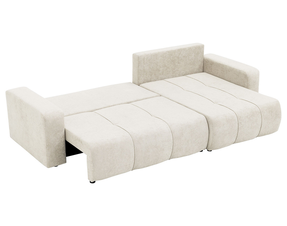 Canapé d'angle réversible 5 places convertible avec coffre en tissu Nicole Canapé d'angle réversible 5 places convertible avec coffre en tissu Nicole