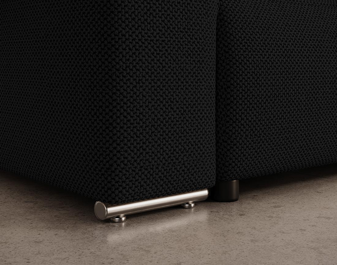 Canapé panoramique en U 7 places convertible avec coffre en tissu texturé Gabriel Canapé panoramique en U 7 places convertible avec coffre en tissu texturé Gabriel