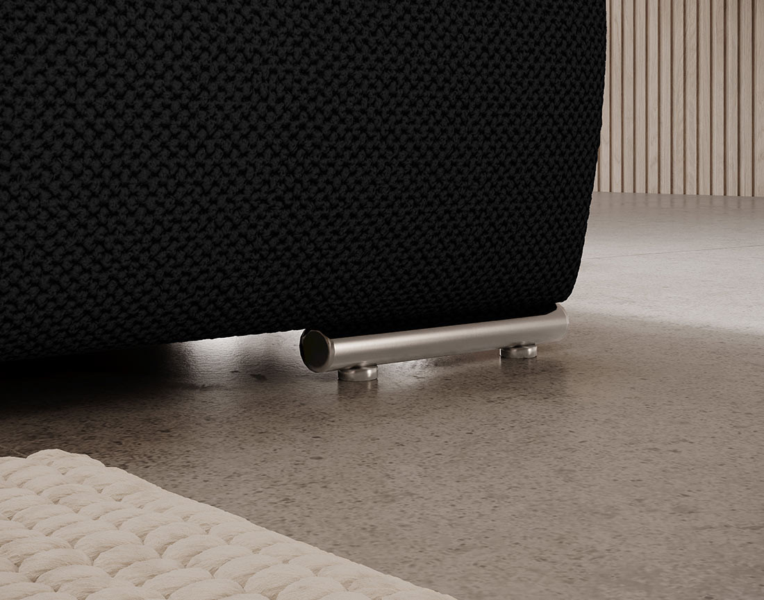 Canapé panoramique en U 7 places convertible avec coffre en tissu texturé Gabriel Canapé panoramique en U 7 places convertible avec coffre en tissu texturé Gabriel