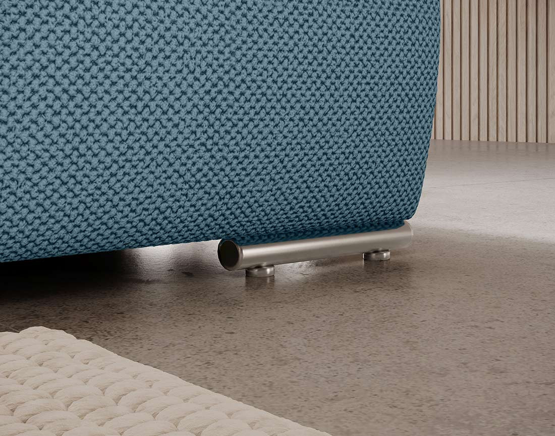 Canapé panoramique en U 7 places convertible avec coffre en tissu texturé Gabriel